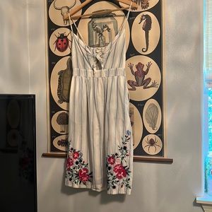 Anthropologies Willowy dress embroidered  lined XS